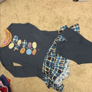 Jelly the Pug Ruffled top with leggings